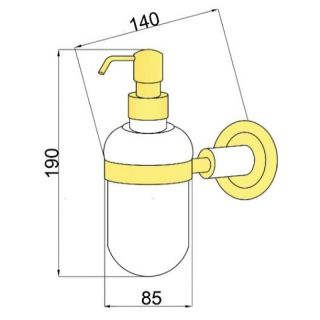 Дозатор для жидкого мыла Boheme Murano 10912-W-BR бронза/белый